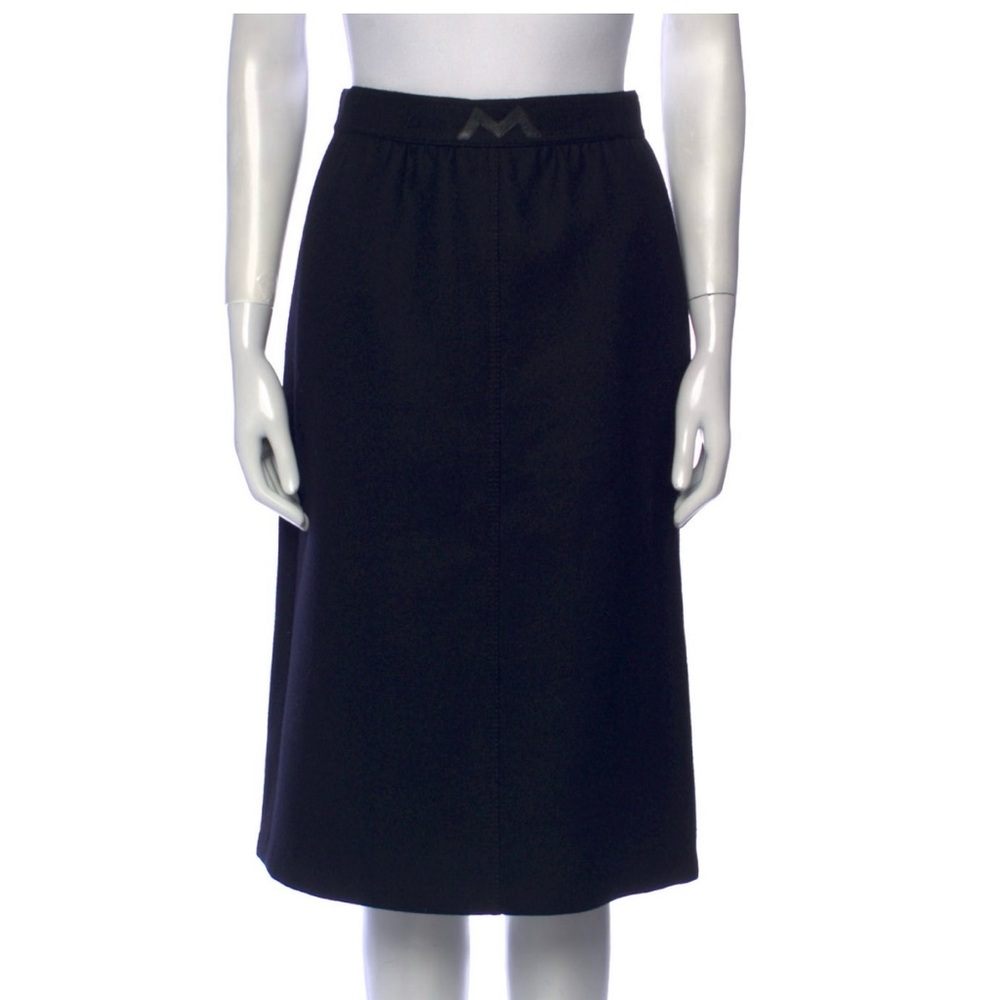 NEW LISTED ITEM: Auth. Vintage LOUIS FERAUD Black Midi Heavyweight Skirt